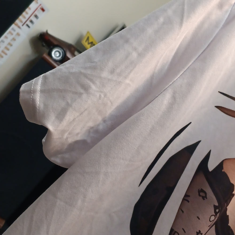 Fashion Nova White Graphic Tee with Lace Bra Illusion - Picture 4 of 4